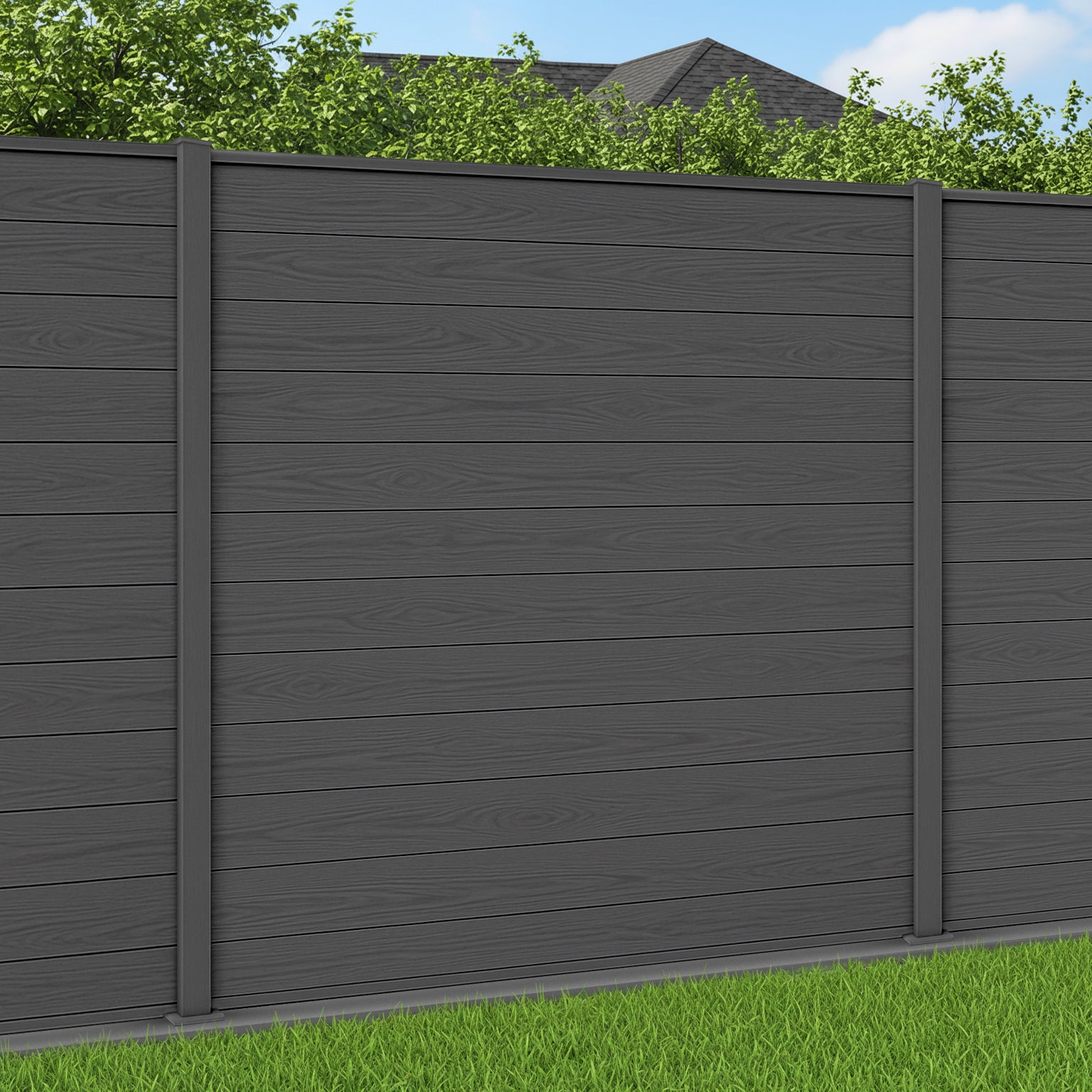 Traditional Grain Effect Composite Fencing