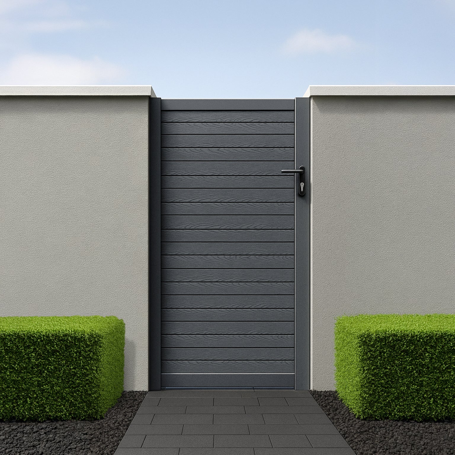 Grain Effect Modern Pedestrian Gate