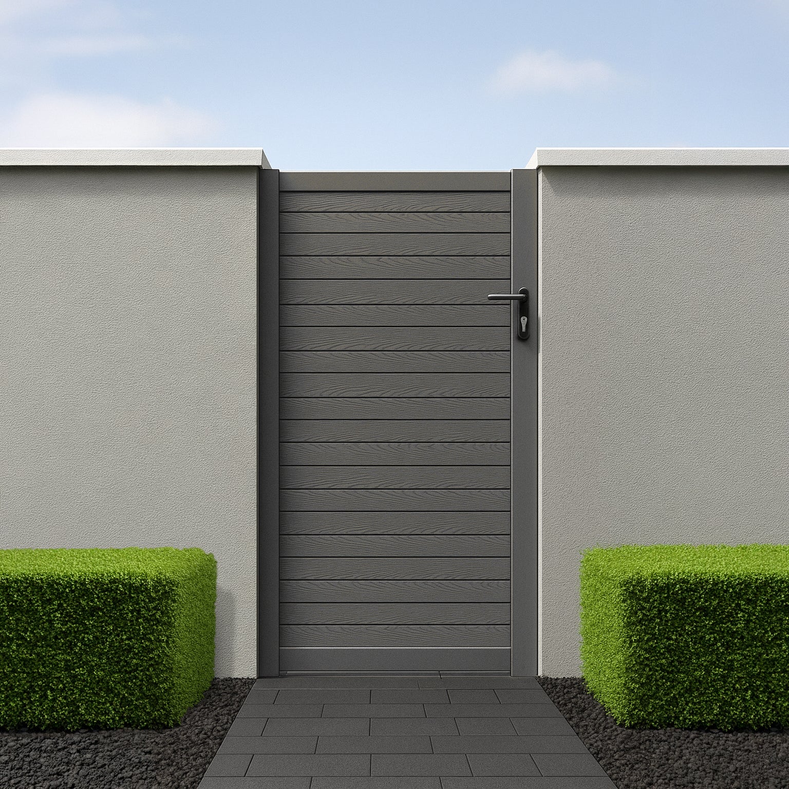 Grain Effect Modern Pedestrian Gate