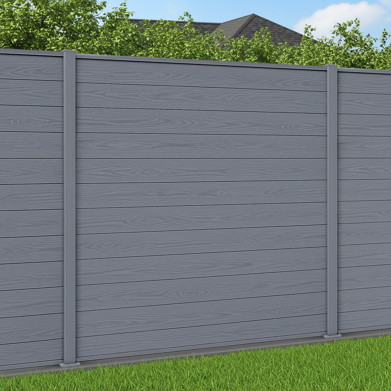 Traditional Grain Effect Composite Fencing
